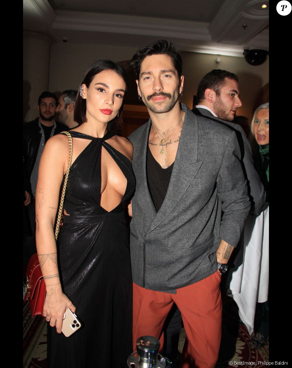 Jade Leboeuf et son mari Stéphane Rodrigues - Soirée du Grand Dîner à l'hôtel Marriott Champs-Elysées à Paris le 18 décembre 2019. © Philippe Baldini/Bestimage