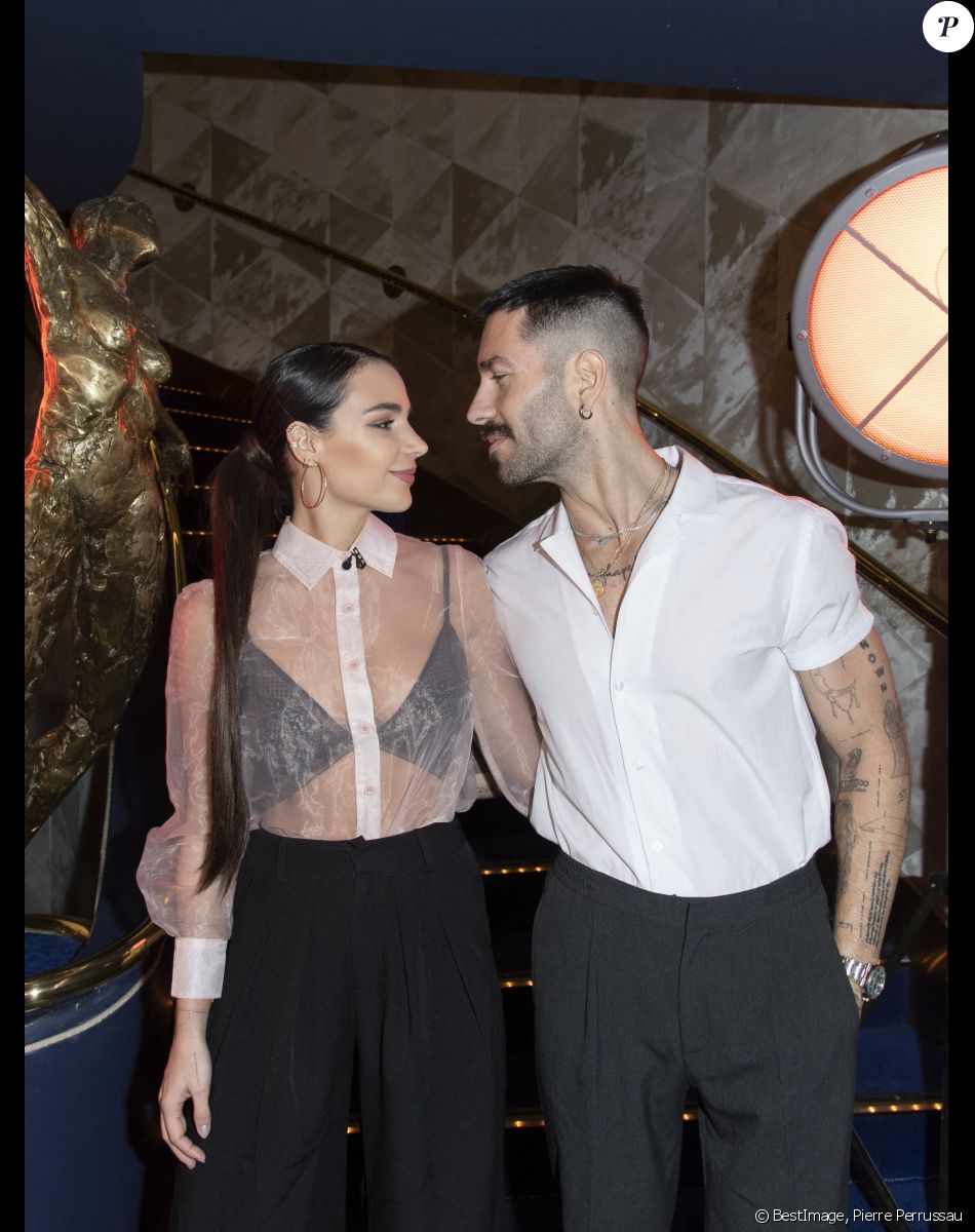 Jade Leboeuf (la fille de l'ex-footballeur F.Leboeuf) et son mari Stéphane Rodrigues lors de la soirée de la grande finale du concours Top Model International au Lido à Paris, France, le 19 janvir 2020. © Pierre Perrussau/Bestimage
