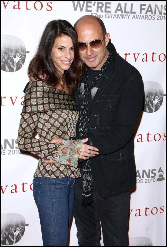 John Varvatos et une amie au concert privé de la boutique John Varvatos pour les Grammy Awards, le 28 janvier 2010 !