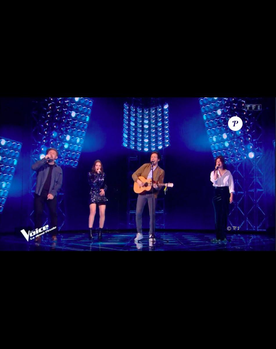 The Voice 2022 - La demi-finale : Vianney et ses talents Mister Mat, Louise et Pauline chantant Je ne suis pas un héros de Daniel Balavoine - 14 mai 2022