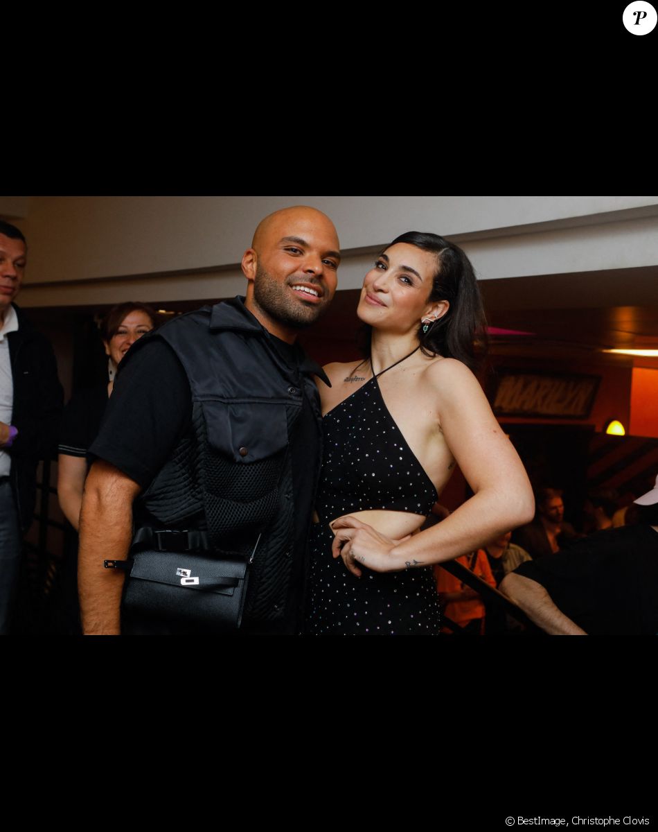 Exclusif - Saïd Boussif (PDG du label Indifférence Prod, manager de Camélia Jordana, Amel Bent, Gims, Dadju, Kendji Girac), Camélia Jordana - After-show du concert de Camélia Jordana à l'Olympia à Paris, France, le 11 mai 2022. © Christophe Clovis/Bestimage