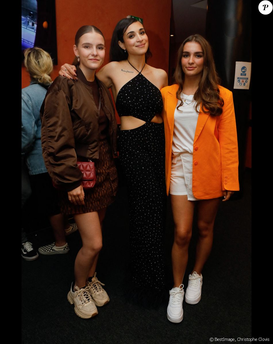 Exclusif - Camille Schneyder, Camélia Jordana, Sola - After-show du concert de Camélia Jordana à l'Olympia à Paris, France, le 11 mai 2022. © Christophe Clovis/Bestimage