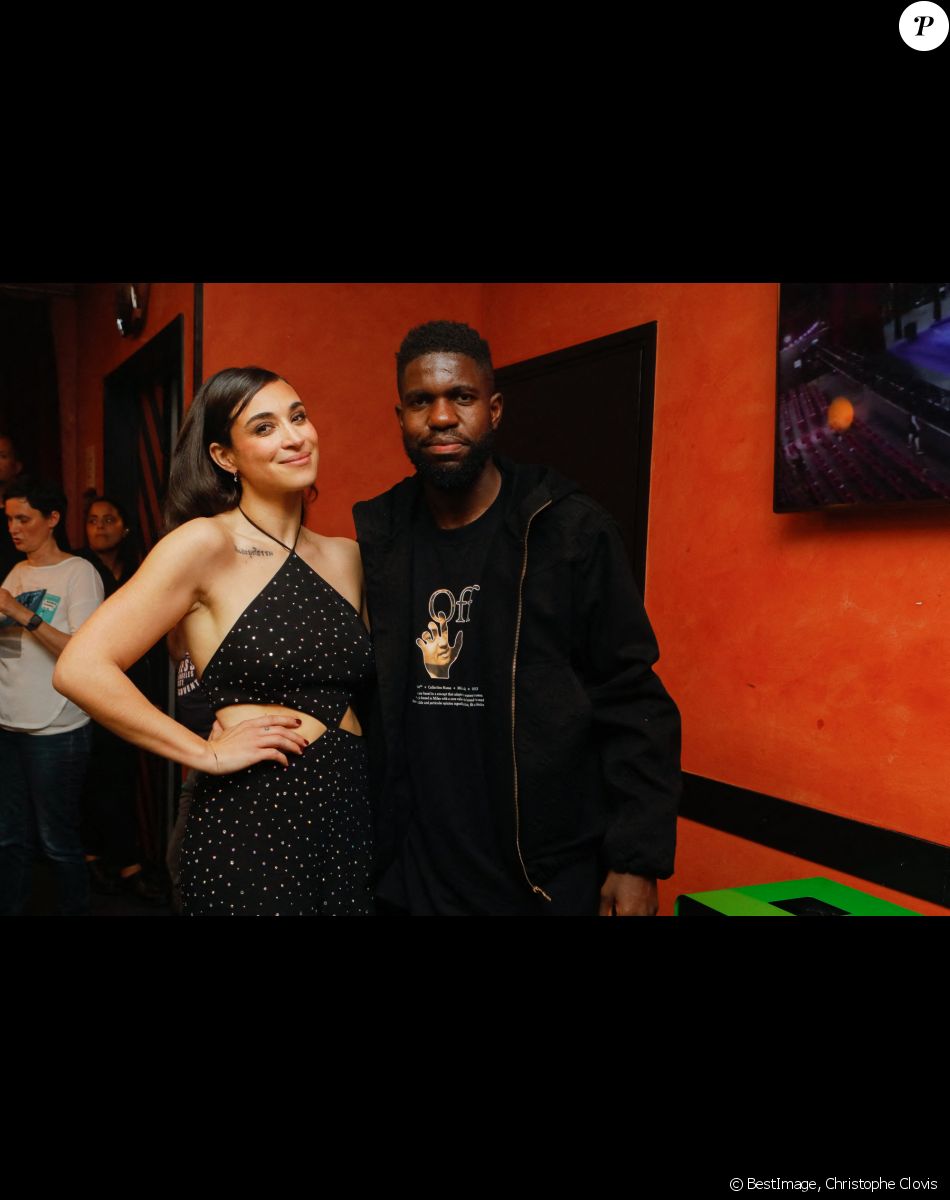 Exclusif - Camélia Jordana, Samuel Umtiti - After-show du concert de Camélia Jordana à l'Olympia à Paris, France, le 11 mai 2022. © Christophe Clovis/Bestimage