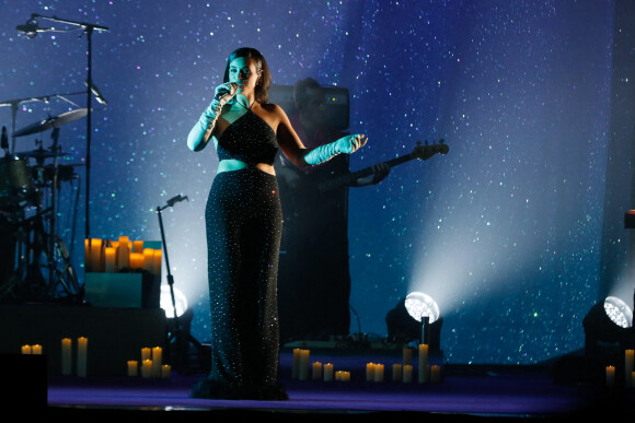Exclusif - Camélia Jordana en concert à l'Olympia à Paris, France, le 11 mai 2022. © Christophe Clovis/Bestimage 