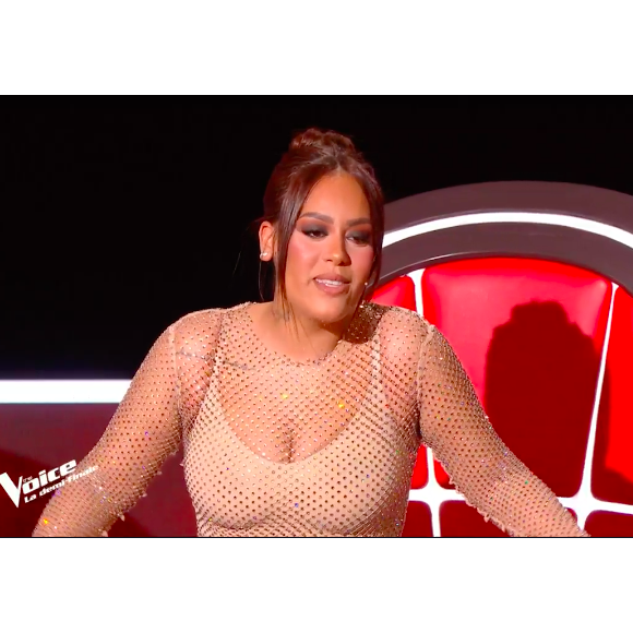 La coach Amel Bent lors des demi-finales de "The Voice" sur TF1