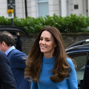 Le prince William et Kate Middleton, Duc et Duchesse de Cambridge, arrivent au centre culturel ukrainien à Londres, pour découvrir les efforts extraordinaires déployés pour soutenir les Ukrainiens au Royaume-Uni et dans toute l'Europe. Le 9 mars 2022.