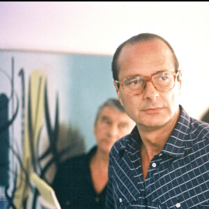 Jacques et Bernadette Chirac en vacances à Saint-Paul-de-Vence en 1983