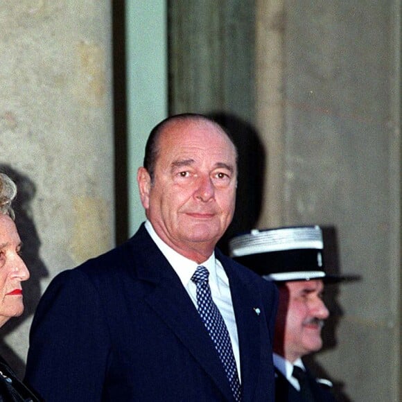 Jacques et Bernadette Chirac - Visite du président du Guatémala à Paris en 1999