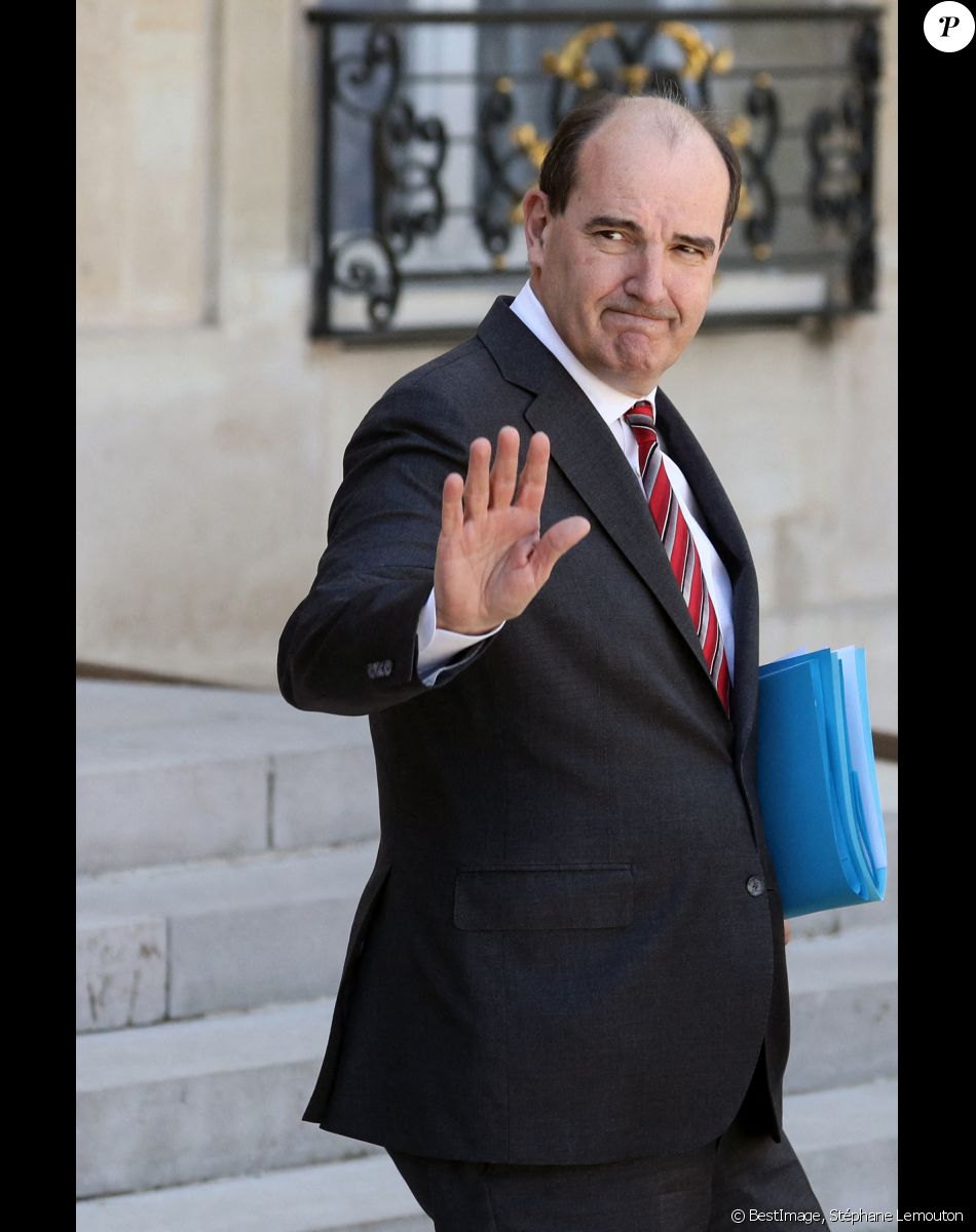 Jean Castex, Premier ministre à la sortie du dernier conseil des ministres, au palais de l'Elysée, Paris, le 11 mai 2022. © Stéphane Lemouton / Bestimage