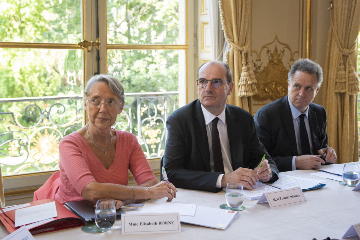 Photo Elisabeth Borne, ministre du Travail, Jean Castex, premier