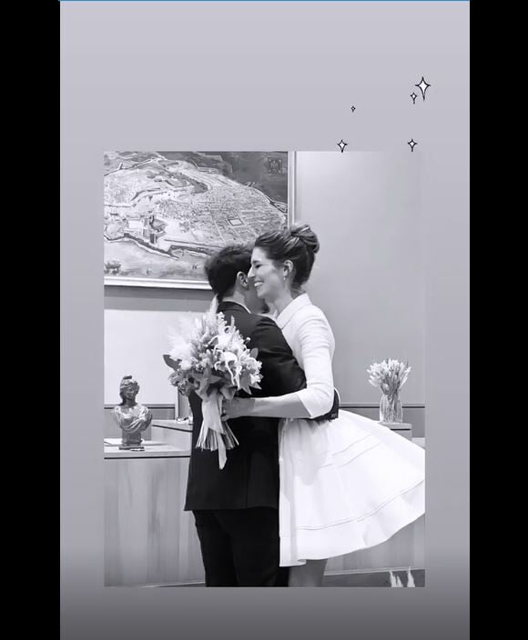 Mariage de l'ancienne Miss France Laury Thilleman avec Juan Arbelaez, le 21 décembre 2019.