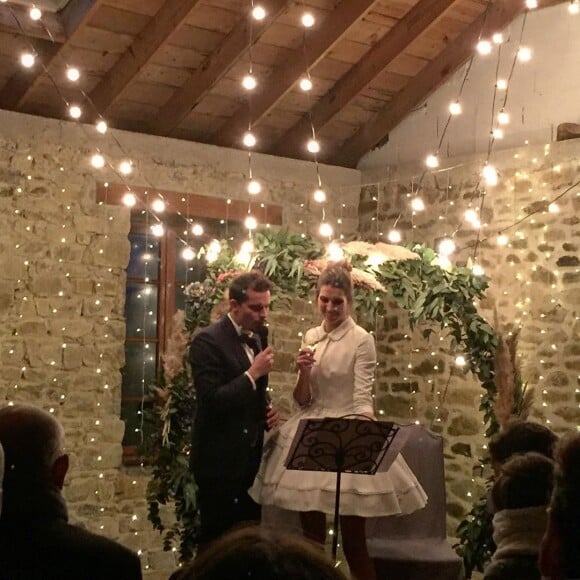 Mariage de l'ex-Miss France Laury Thilleman avec le chef Juan Arbelaez, le 21 décembre 2019, à Brest.