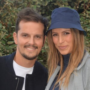 Laury Thilleman (Miss France 2011) et son compagnon Juan Arbelaez - People au défilé Lacoste Collection Prêt-à-Porter Printemps/Eté 2020 lors de la Fashion Week de Paris, le 1er octobre 2019. © Veeren Ramsamy-Christophe Clovis/Bestimage