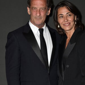 Vincent Lindon, président du jury, Cécile Duffau - Photocall de la soirée "Women In Motion" par Kering au Château de la Castre lors du 75ème Festival International du Film de Cannes. Le 22 mai 2022 © Olivier Borde / Bestimage