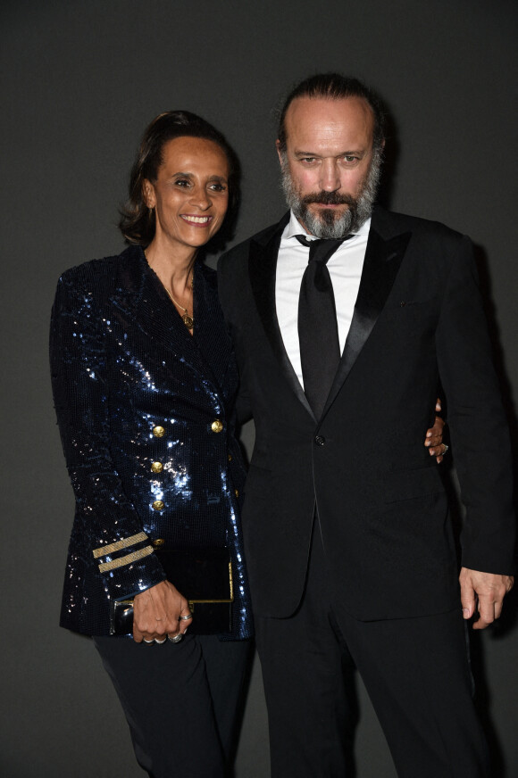 Karine Silla, Vincent Perez - Photocall de la soirée "Women In Motion" par Kering au Château de la Castre lors du 75ème Festival International du Film de Cannes. Le 22 mai 2022 © Olivier Borde / Bestimage