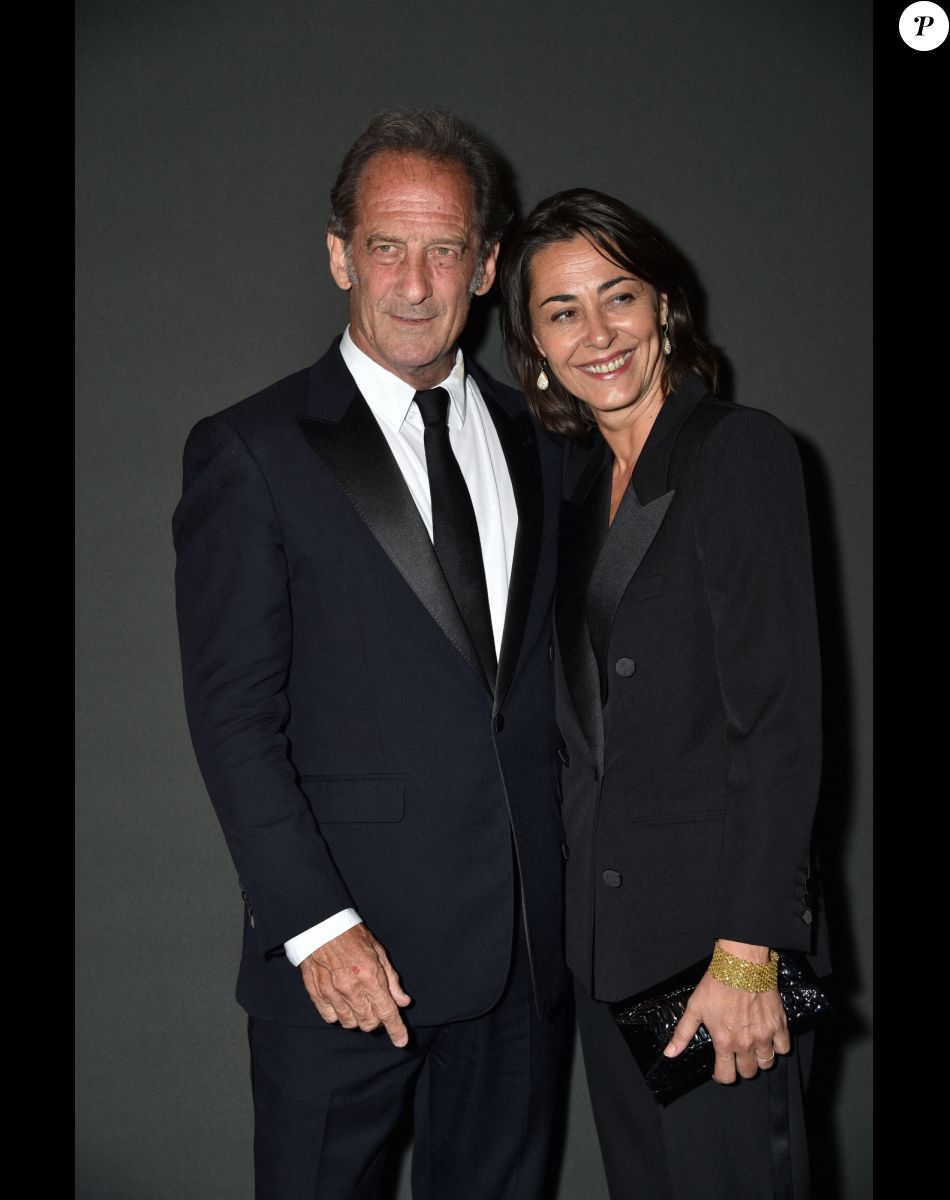 Vincent Lindon et sa compagne Cécile Duffau - Soirée "Women In Motion" au Château de la Castre lors du 75e Festival de Cannes. © Olivier Borde / Bestimage