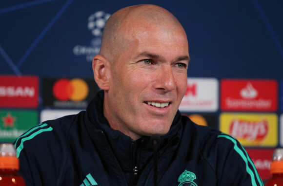 Zinedine Zidane, entraineur du Real Madrid, lors d'une conférence de presse à Madrid © Irina R. H/AFP7 via ZUMA Wire / Bestimage 