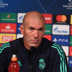 Zinedine Zidane en conference de presse avant le match PSG vs Real Madrid au Parc des Princes. Paris, le 17 septembre 2019. © Lionel Urman / Bestimage 