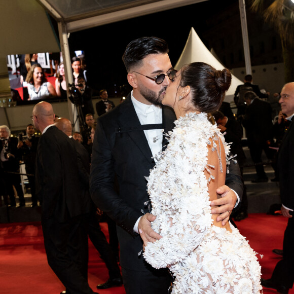 Thomas Vergara et sa femme Nabilla Benattia (enceinte) - Montée des marches du film " Stars At Noon " lors du 75ème Festival International du Film de Cannes. Le 25 mai 2022 © Cyril Moreau / Bestimage 