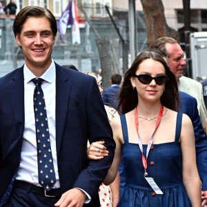 Ben-Sylvester Strautmann, sa fiancée Alexandra de Hanovre, Charlotte Casiraghi et son fils Raphaël Elmaleh - La famille de Monaco assiste au Grand Prix de F1 de Monaco © Bruno BebertBestimage 