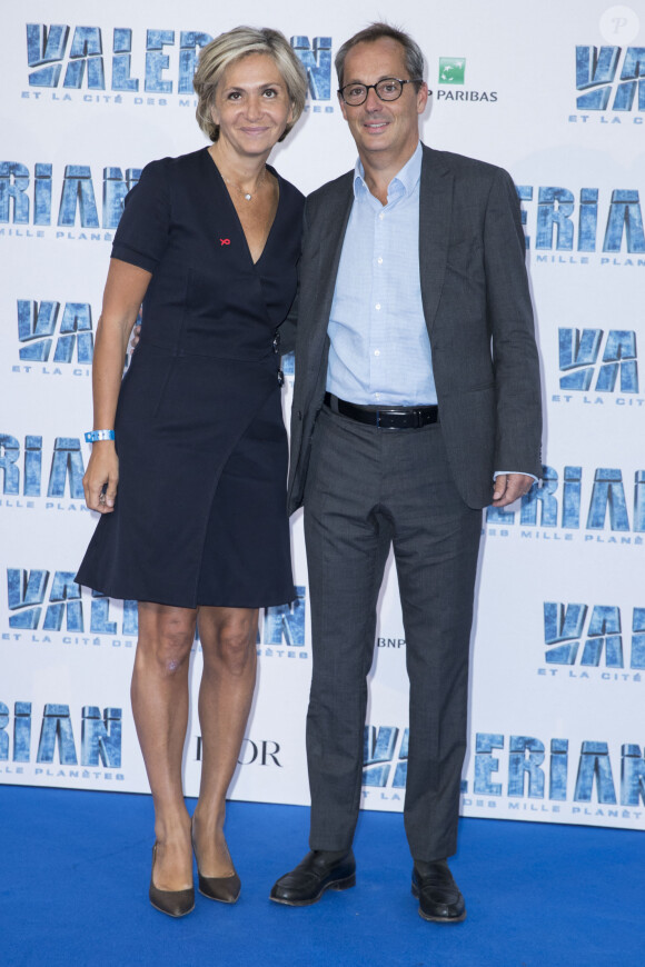 Valérie Pécresse et son mari Jérôme - Avant-première du film "Valérian et la Cité des mille planètes" de L. Besson à la Cité du Cinéma à Saint-Denis, le 25 juillet 2017