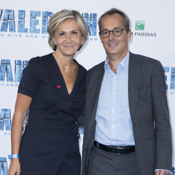 Valérie Pécresse et son mari Jérôme - Avant-première du film "Valérian et la Cité des mille planètes" de L. Besson à la Cité du Cinéma à Saint-Denis, le 25 juillet 2017