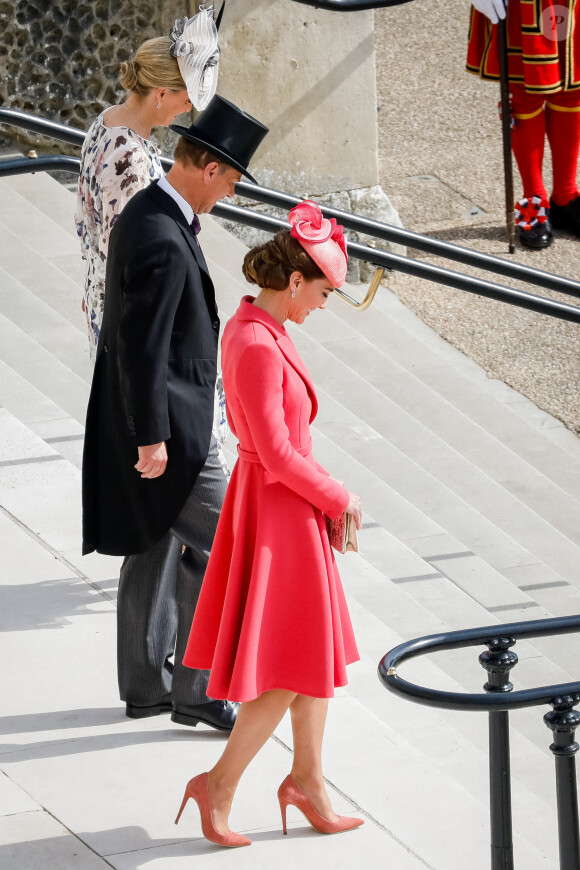 Le prince Edward, comte de Wessex, Catherine (Kate) Middleton, duchesse de Cambridge, et Sophie Rhys-Jones, comtesse de Wessex, à la Royal Garden Party à Buckingham Palace, le 18 mai 2022. 
