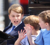 Le prince George, la princesse Charlotte et le prince Louis célèbrent le Jubilé de platine d'Elizabeth II. Londres. @ Stephen Lock/i-Images/ABACAPRESS.COM