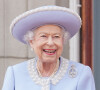 La reine Elisabeth II d'Angleterre - La famille royale au balcon lors de la parade militaire "Trooping the Colour" dans le cadre de la célébration du jubilé de platine de la reine Elizabeth II à Londres le 2 juin 2022. 