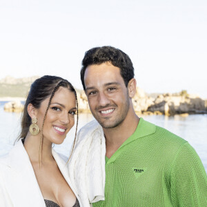 Iris Mittenaere et son compagnon Diego El Glaoui - Front row et people lors du défilé Etam Croisière 2022 au Domaine de Murtoli, Corse le 12 mai 2022. © Cyril Moreau / Bestimage