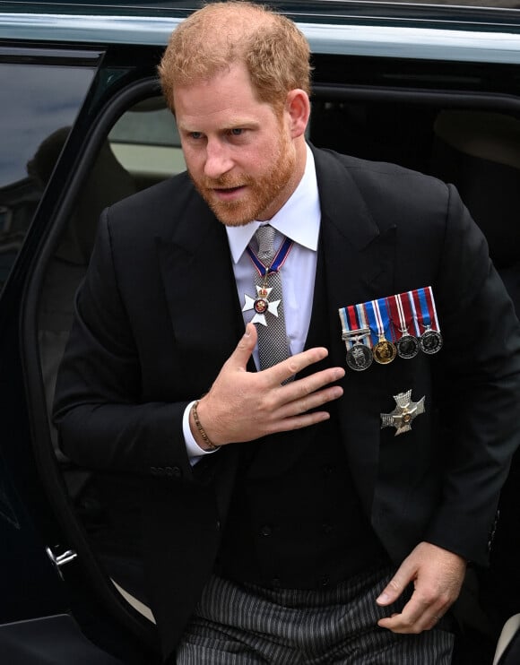 Le prince Harry - Les membres de la famille royale et les invités lors de la messe du jubilé, célébrée à la cathédrale Saint-Paul de Londres le 3 juin 2022. 
