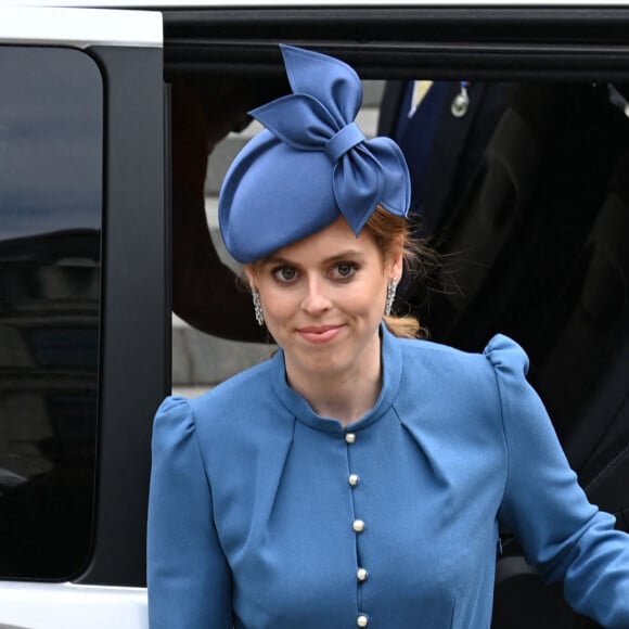 La princesse Beatrice d'York - Les membres de la famille royale et les invités lors de la messe du jubilé, célébrée à la cathédrale Saint-Paul de Londres le 3 juin 2022. 