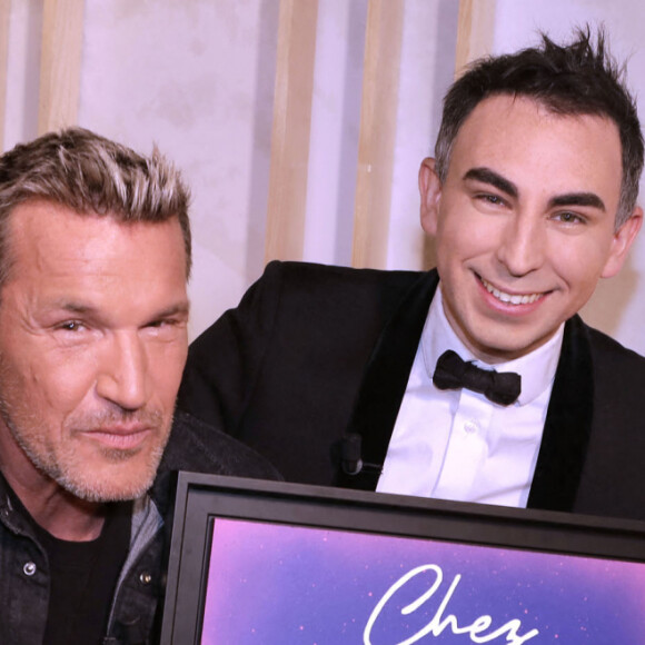 Benjamin Castaldi et Jordan de Luxe , lors de l'enregistrement de l'émission "Chez Jordan" à Paris. Le 11 mai 2022 © Cédric Perrin / Bestimage 