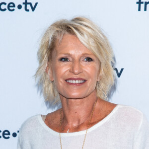 Sophie Davant lors du photocall dans le cadre de la conférence de presse de France Télévisions au Pavillon Gabriel à Paris, France, le 24 août 2021. © Pierre Perusseau/Bestimage