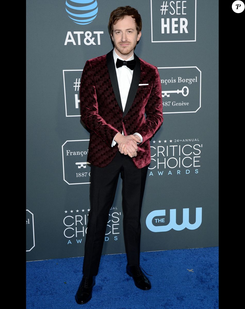 Joseph Mazzello au photocall de la soirée des 24ème Critics Choice Awards au Barker Hangar à Santa Monica, Los Angeles, Californie, Etats-Unis, le 13 janvier 2019.