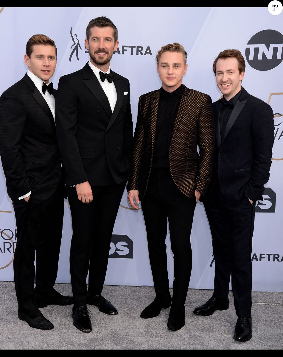 Allen Leech, Gwilym Lee, Ben Hardy, Joseph Mazzello - Photocall - 25ème cérémonie annuelle des Screen Actors Guild Awards au Shrine Audritorium à Los Angeles, le 27 janvier 2019.