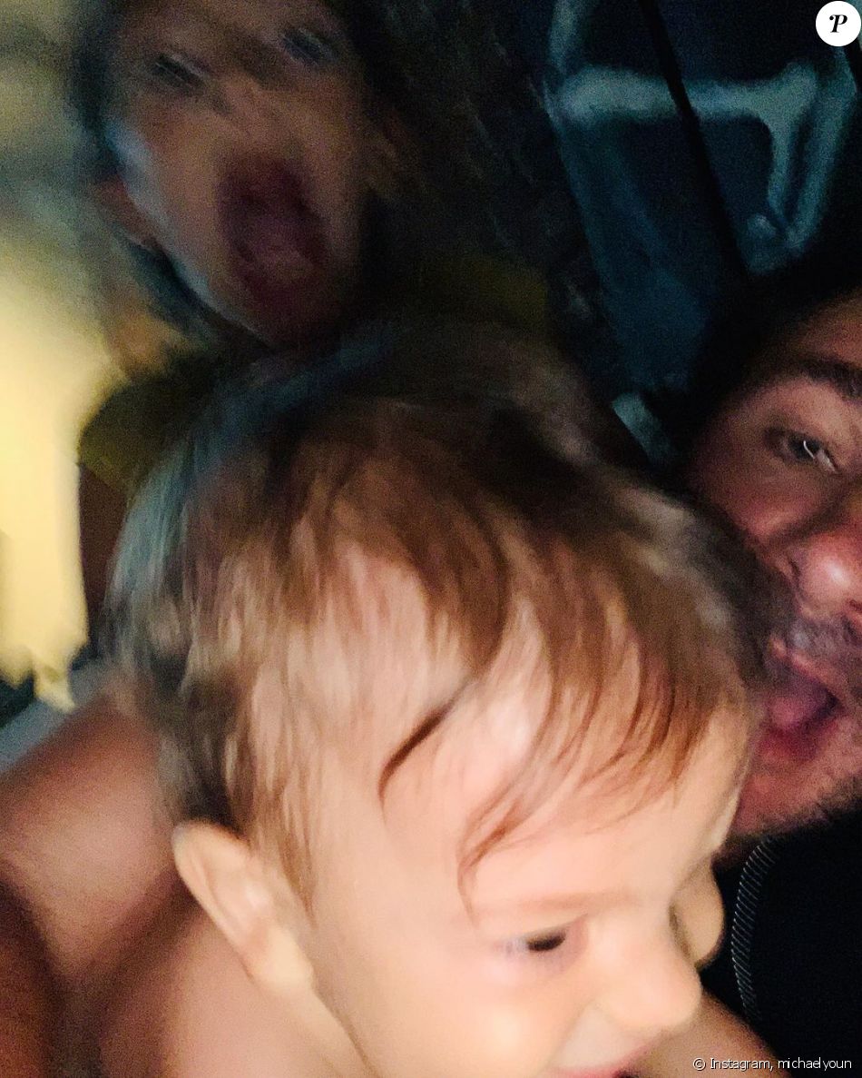 Micha l Youn Et Ses Enfants Seven Et Stellar Sur Instagram En Ao t 