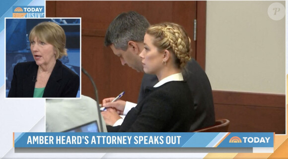 Captures d'écran du procès de Johnny Depp contre Amber Heard au tribunal de Fairfax, le 2 juin 2022. 
