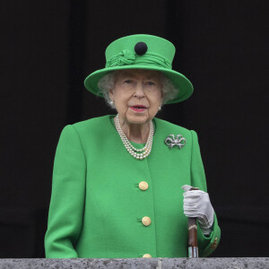 La reine Elisabeth II d'Angleterre - Jubilé de platine de la reine Elisabeth II d'Angleterre à Bukingham Palace à Londres, le 5 juin 2022. 