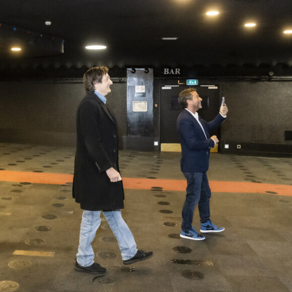 Exclusif - Pierre Palmade, Bernard Montiel - Enregistrement de l'émission "Olympiascope", présentée par B.Montiel et diffusée le 9 juin en prime sur Olympia TV, une chaîne du groupe Canal+ et en replay sur myCANAL. Le 3 mars 2022 © Jack Tribeca / Bestimage