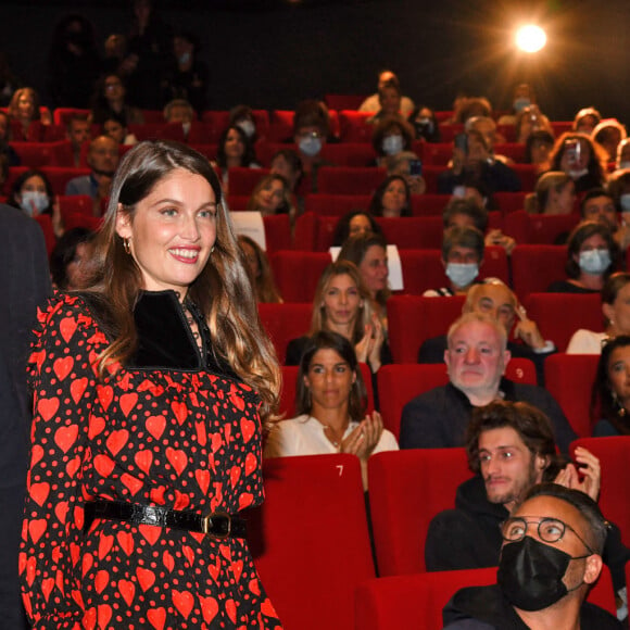 Guillaume Canet et Laetitia Casta, présentant en avant première, le film "Lui" lors de la quatrième soirée de la 3ème édition du Festival Cinéroman à Nice, France, le 23 octobre 2021. © Bruno Bebert/Bestimage 