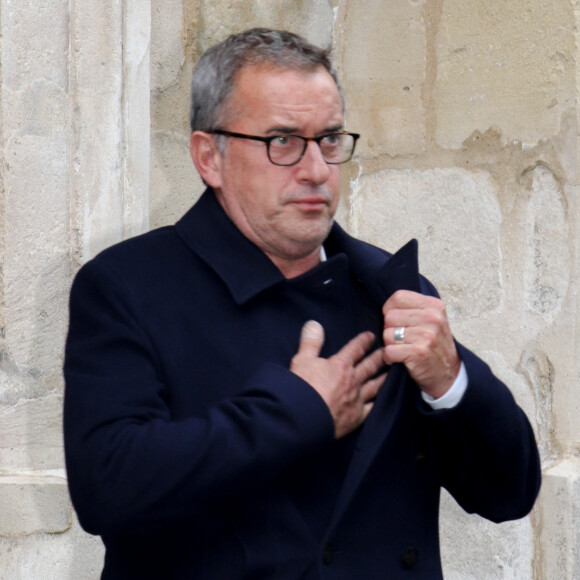 Christophe Dechavanne lors des obsèques de Dick Rivers en l'église Saint-Pierre de Montmartre à Paris le 2 mai 2019. 