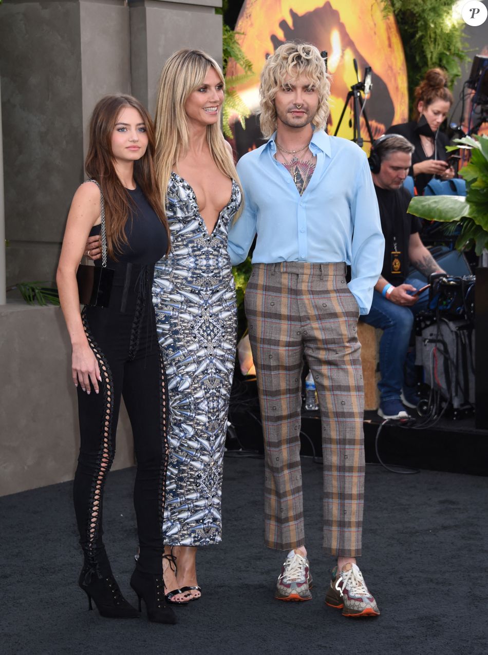 Heidi Klum, sa fille Leni Klum à la première du film Jurassic World