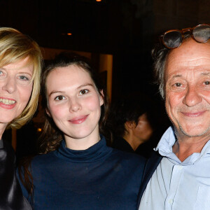 Chantal Ladesou avec sa fille Clémence Ansault et son mari Michel Ansault à Paris le 16 octobre 2017. © Coadic Guirec/Bestimage