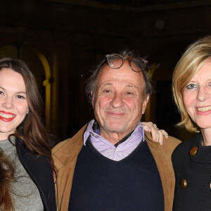 Chantal Ladesou avec son mari Michel Ansault et leur fille Clémence à la générale de la pièce "La Vraie Vie" au théâtre Edouard 7 à Paris, le 18 septembre 2017. © Guirec Coadic/Bestimage 