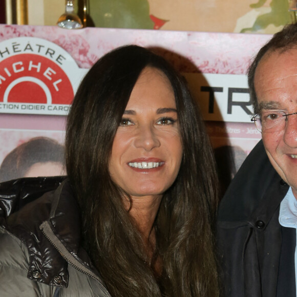 Jean-Pierre Pernaut et sa femme Nathalie Marquay - People à la générale de la pièce "Coiffure et Confidences" au théâtre Michel à Paris, le 4 février 2016. © CVS/Bestimage