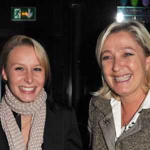 Marion Maréchal-Le Pen et Marine Le Pen - Cocktail dînatoire pour célébrer les 9 ans de "L'Aventure" à Paris le 13 novembre 2012.
