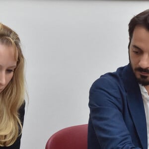 Marion Maréchal et Vincenzo Sofo à Naples en Italie le 14 avril 2019