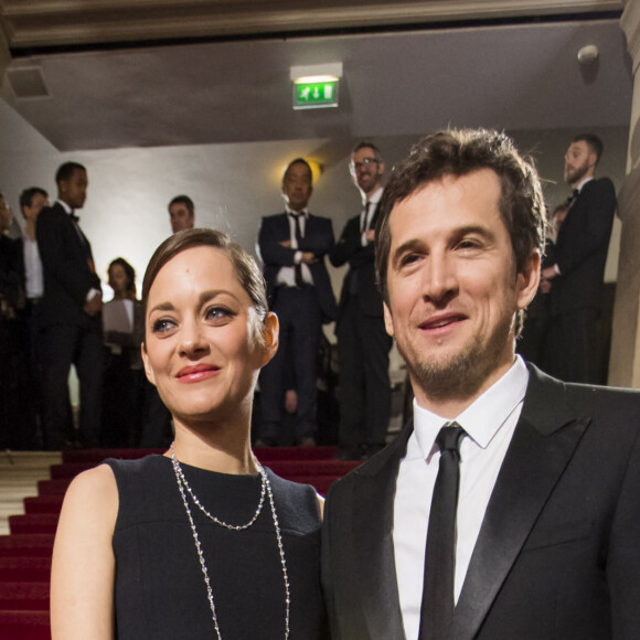 Guillaume Canet et sa compagne Marion Cotillard - 40ème cérémonie des César au théâtre du Châtelet à Paris, le 20 février 2015.