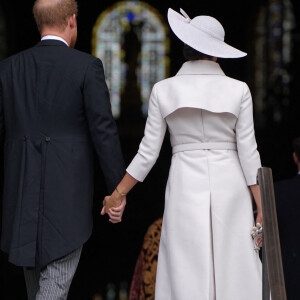 Le prince Harry, duc de Sussex, et Meghan Markle, duchesse de Sussex - Les membres de la famille royale et les invités arrivent à la messe du jubilé, célébrée à la cathédrale Saint-Paul de Londres, Royaume Uni, le 3 juin 2022. © Avalon/Panoramic/Bestimage 